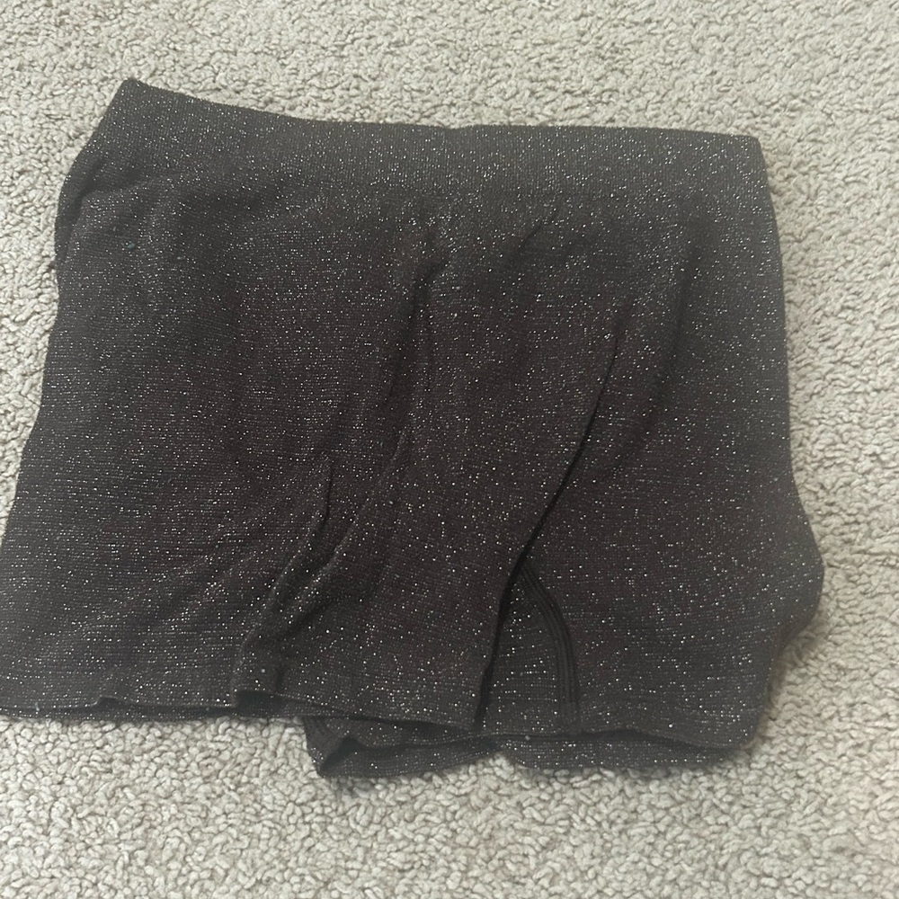 brown sparkly aerie biker shorts